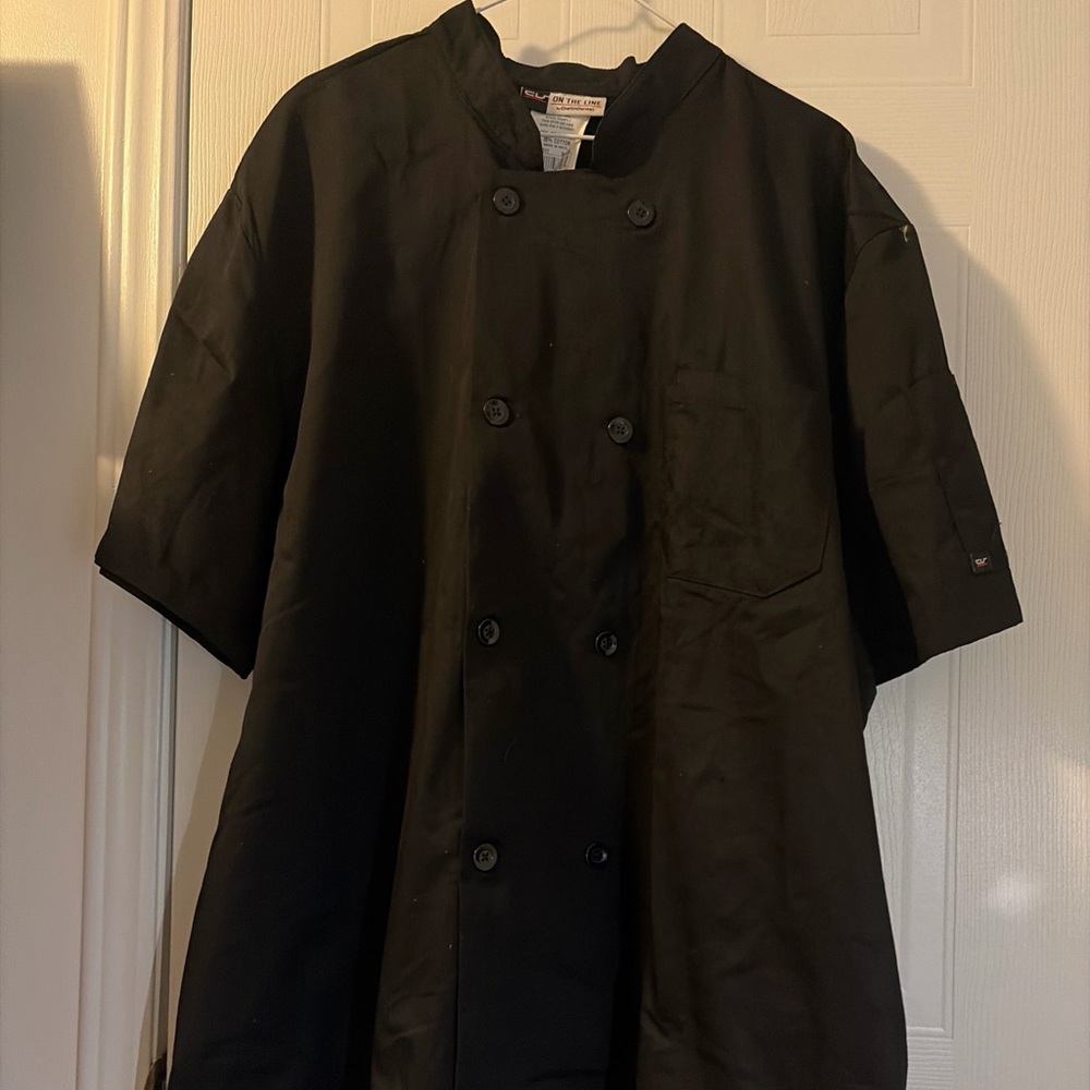 On The Line Black 2XL Chefs Coat